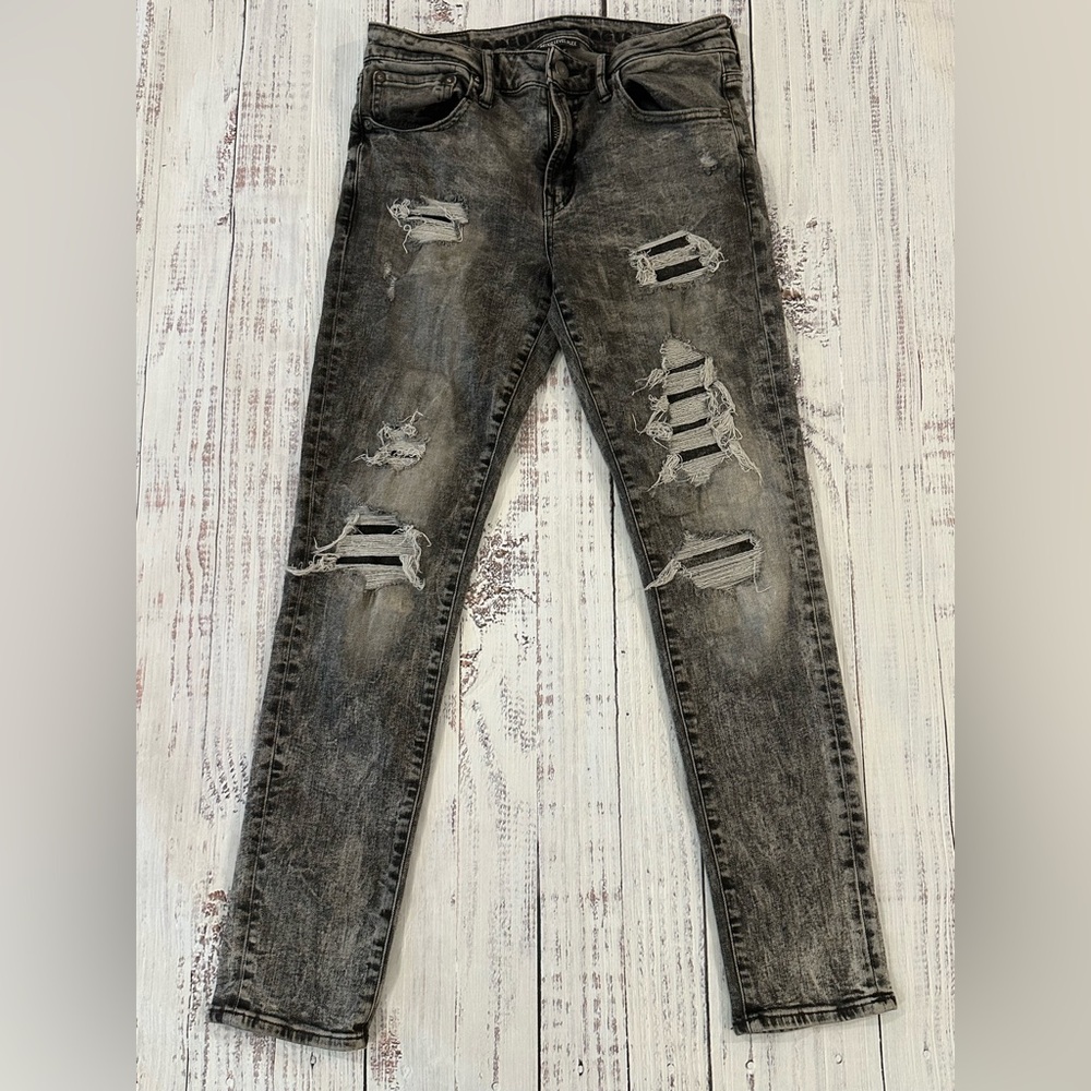 💥2/$16💥American Eagle Outfitters Next Level Flex Jeans Women’s Size 31x30 Black